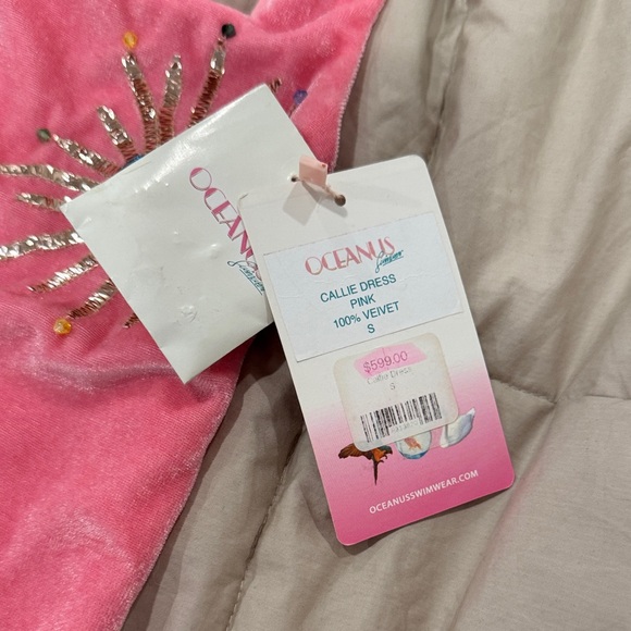 Pink Embellished Mini Dress - Picture 2 of 3